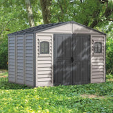 Abri de jardin en PVC 8,05m² DarkGrey Premium + kit de fondation DURAMAX Ma boutique